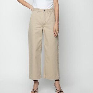 OAK + FORT Wide-Leg Jean Pants Khaki – Size 26